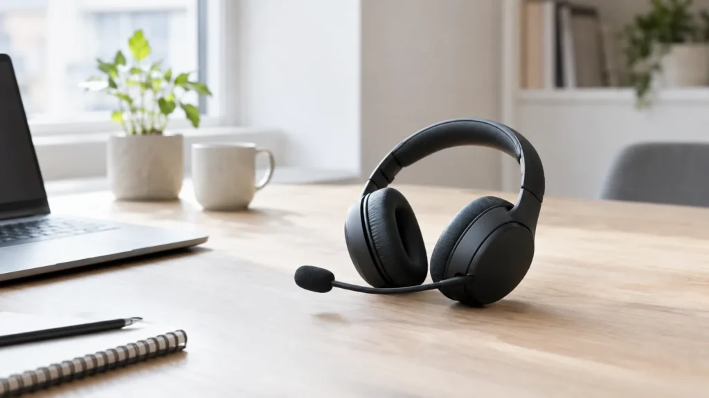 Computerheadset (illustrationsfoto)